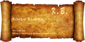 Konta Bianka névjegykártya